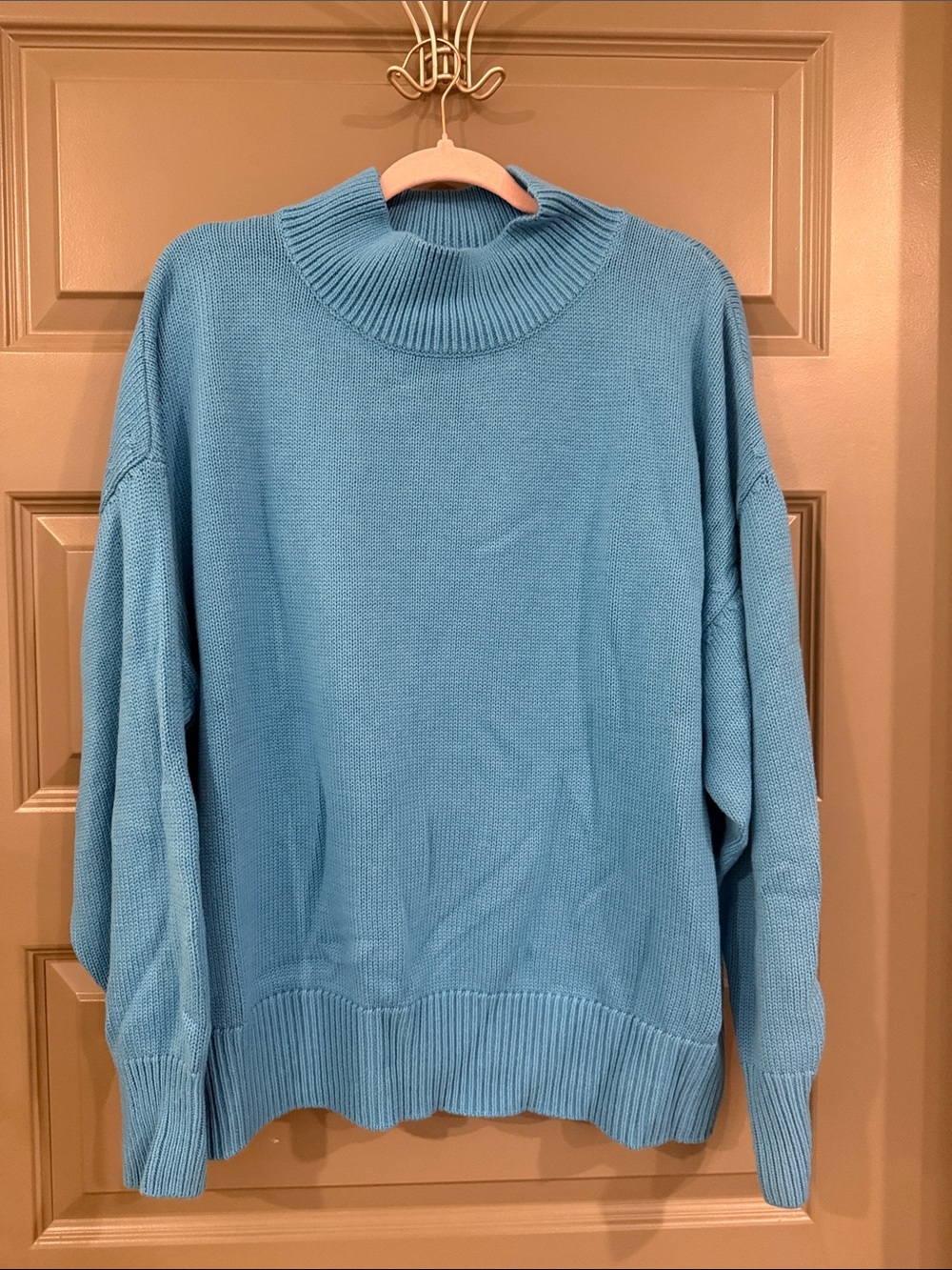 Amazon Essentials Men's Sky Blue Turtleneck Sweater